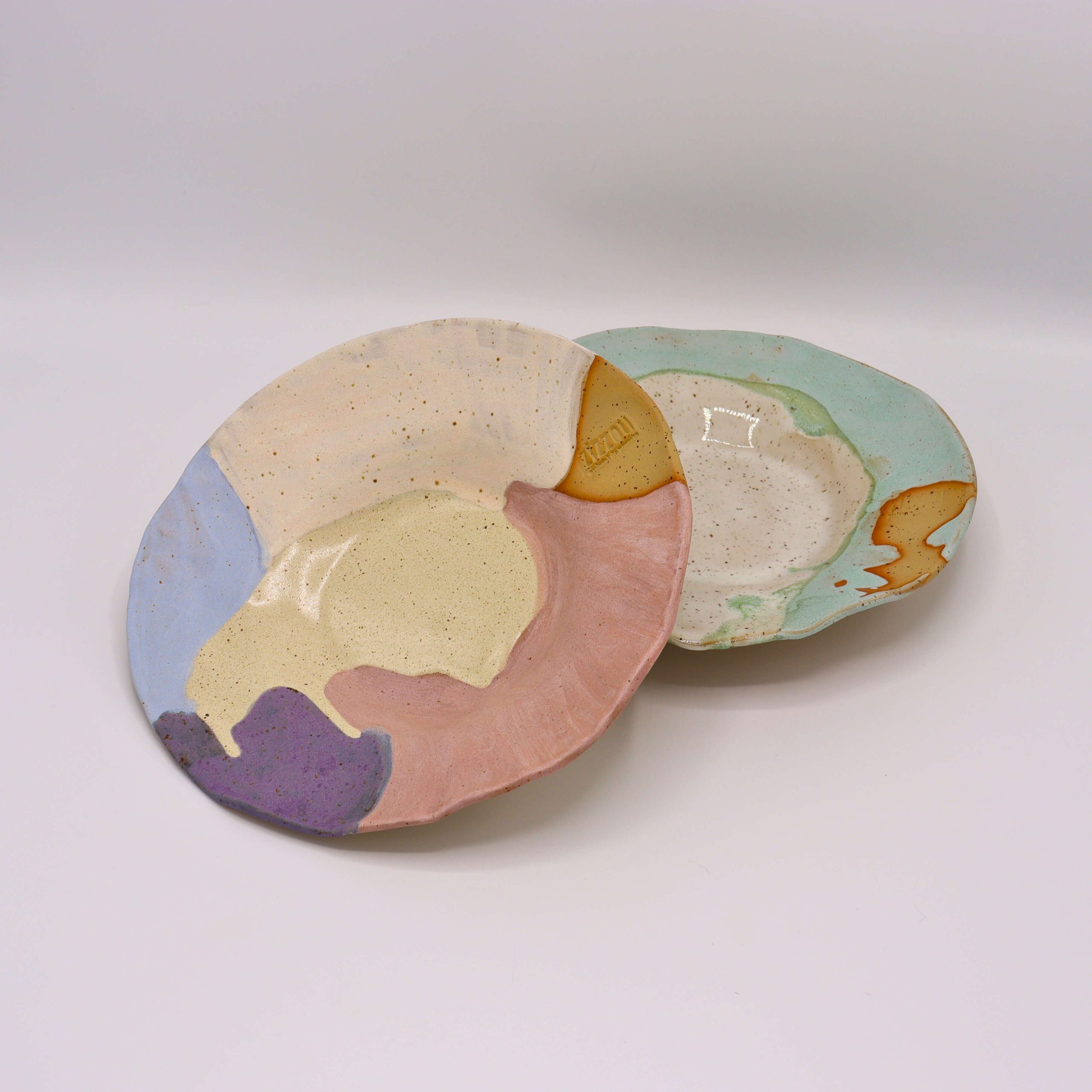 Farfurie adanca, 25 cm 2 a pair of colorful plates